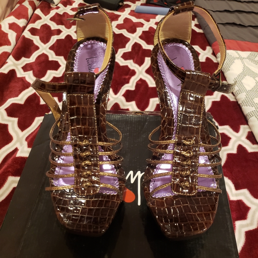Plum Crocodile Pattern Women Shoes
